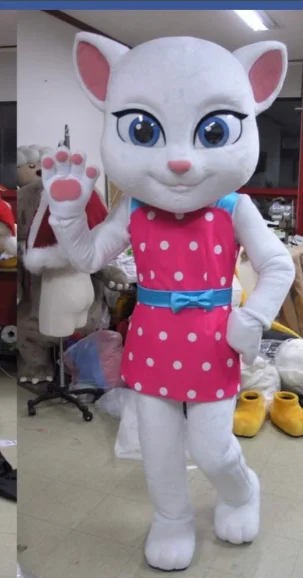 New Adult Character Hot Sale Cat Girl Mascot Costume Halloween ...