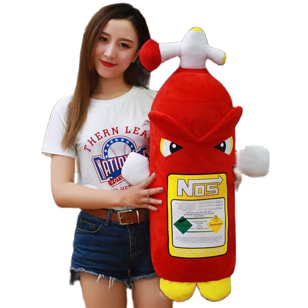 Creative Plush Toy Nos Nitrous Oxide Bottle Pillow Simulation Fire Extinguisher Plush Toy Turbo