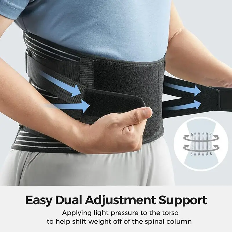 Channo Pack De 2 Fajas Lumbares Cinturones Lumbares Para Espalda Hombre Y  Mujer Doble Ajuste Fuerte - Protecciones Para Espalda - AliExpress