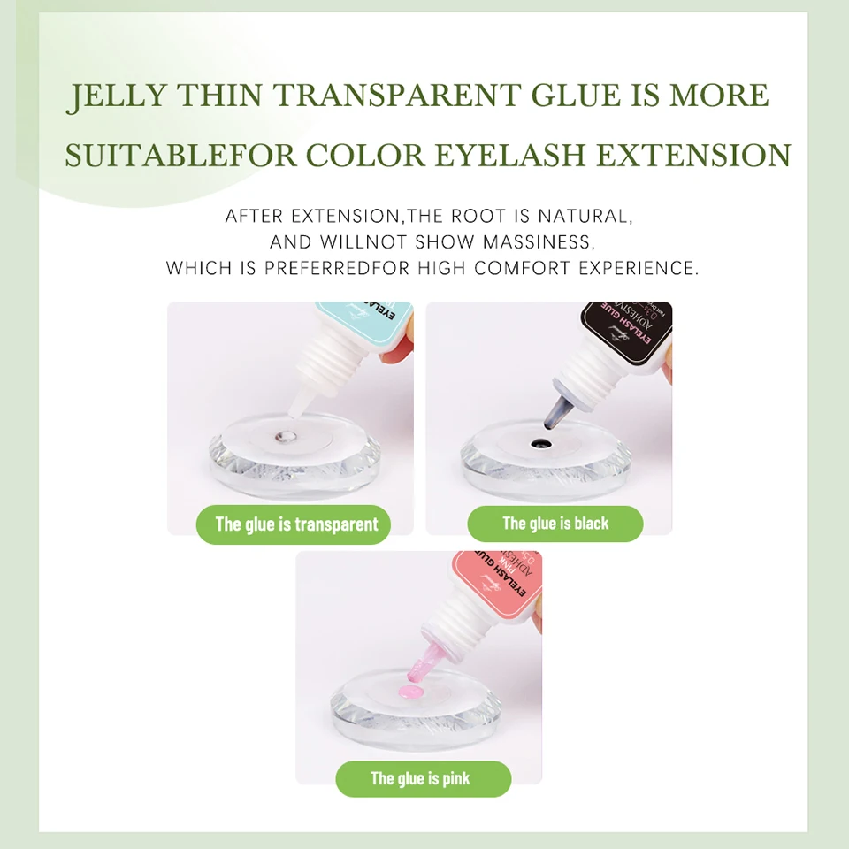 Eyelash Extension Colored Glue Fast Drying Powerful Adhesive For Grafting Colored False Eyelashes Makeup Tools makeup tools,beauty supplies