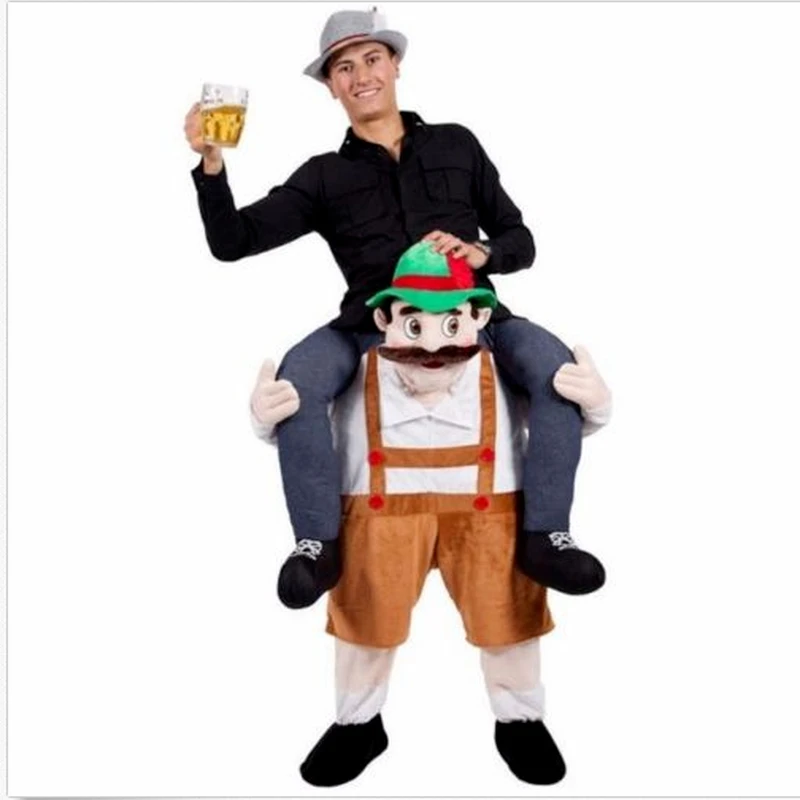 Bavarian Beer Shoulder Cosplay Ride On Me Back Mascot Costume Dress Outfit baby children electric car high speed large toy four wheel swing off road car outdoor game double seat ride kid gfits ride on