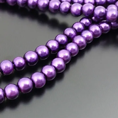 Vibrant Glass Dyeing Color Round Imitation Pearl Beads for DIY Jewelry and Accessories
