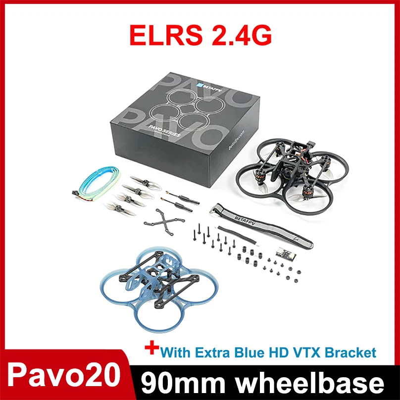 

BETAFPV Pavo20 RC FPV Quadcopter F4 2-3S 20A AIO V1 Flight Controller 1103 8500KV Motor With COB LED Strip 2-3S For DJI O3 HD