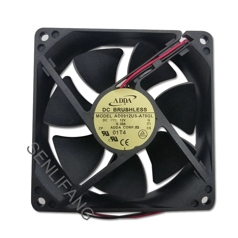 

AD0912US-A70GL 90*90*25 12V 0.3A для 2-проводного вентилятора шасси ADDA