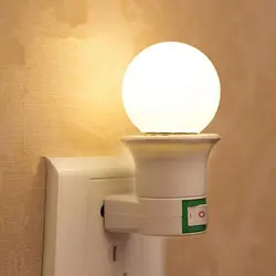1 Pcs Plug-in Screw Base Bulb Lamp Holder US Plug Light Socket Adapter Converter with Switch ON/OFF Lamp Holder Bulb Holder