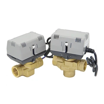Honeywell 전동 양방향 3 방향 황동 밸브, 팬 코일 HVAC 밸브, VC6013/4013 DN15 DN20 DN25, AC220V, 1/2 