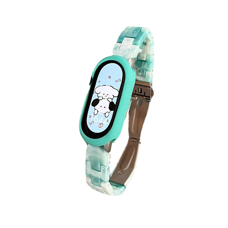 Fashion Resin Strap for Xiaomi Band 8 7 Women Marbling Bracelet for Mi Band 7 6 5 4 3 Replacement Smart Wrist Correa Accessories