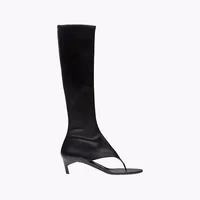 2025New European and American Fish Mouth Clip Toe Mid Boot, Fashionable Thin High Heel Side Zipper Women's High Tube Cool Boot - Image 2