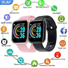 Reloj inteligente Y68 para adultos, pulsera inteligente deportiva con Bluetooth, Monitor de ritmo cardíaco y presión arterial para Android e IOS