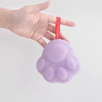 Spazzola da bagno per bambini morbida zampa di gatto palline da doccia Scrubbing rimozione della pelle morta spugna da bagno per bambini bagno PE Cartoon lava la terra casa