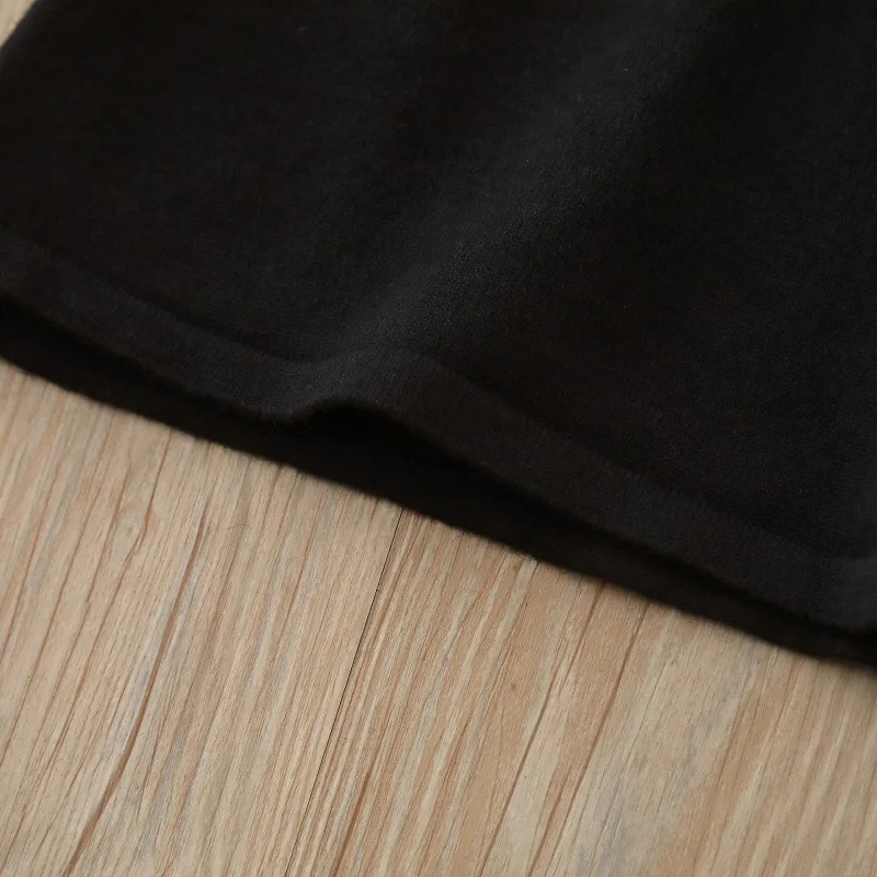 Autumn Kids Knit Sweater Dress Breathable Preppy Style