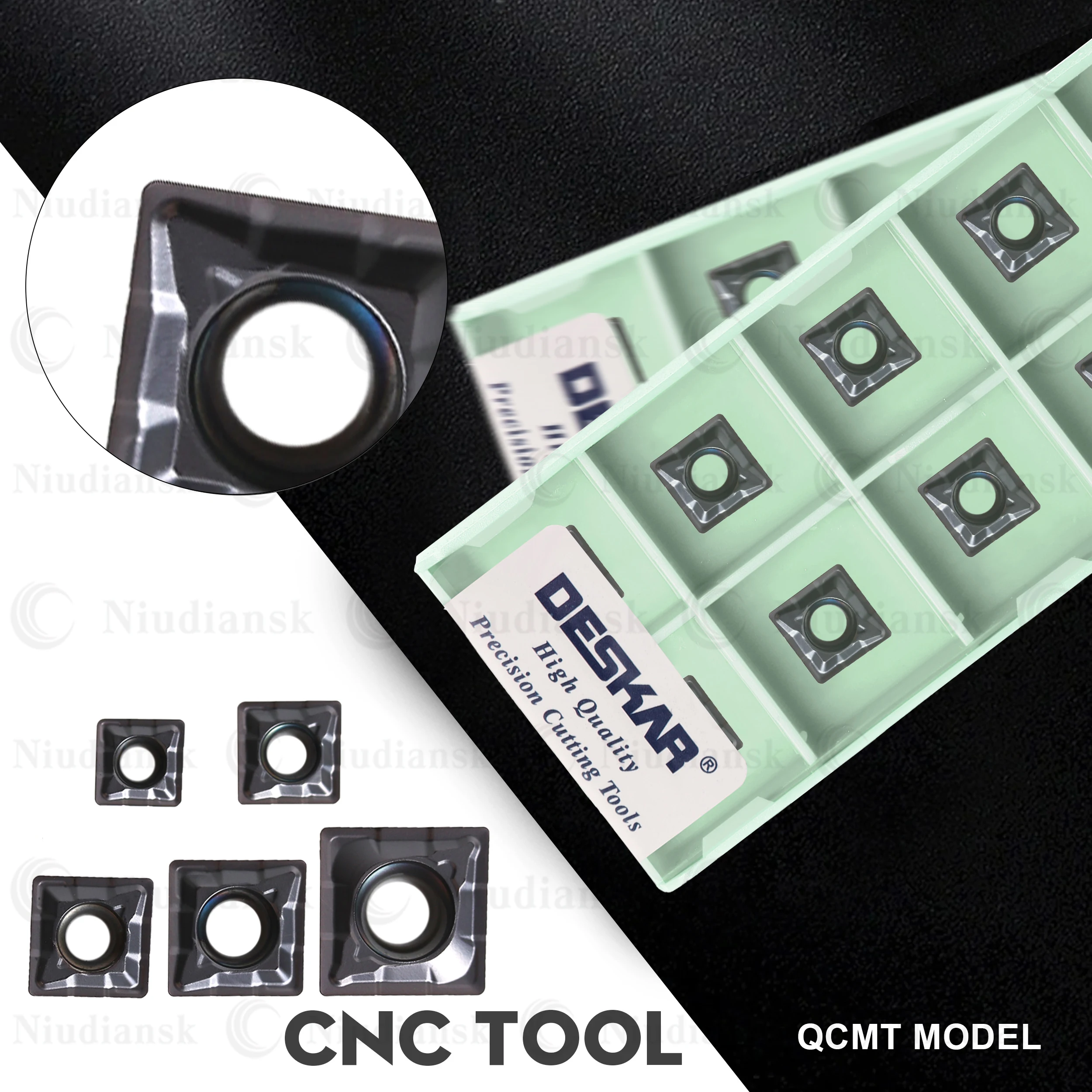 DESKAR Klingen QCMT050204 QCMT060204 QCMT070304 QCMT080304 QCMT10T304 CM LF6018S Drehmeißel Drehwerkzeug QCMT-Serie Schneidwerkzeug
