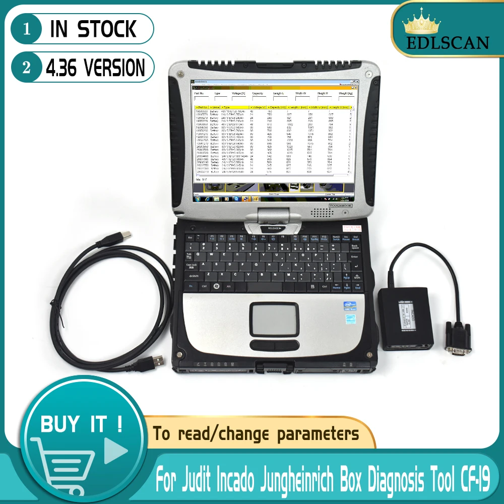 

Диагностический комплект для JUDIT Jungheinrich, инcado с диагностическим устройством для грузовика, сканер для вилочного погрузчика с ноутбуком CF 19
