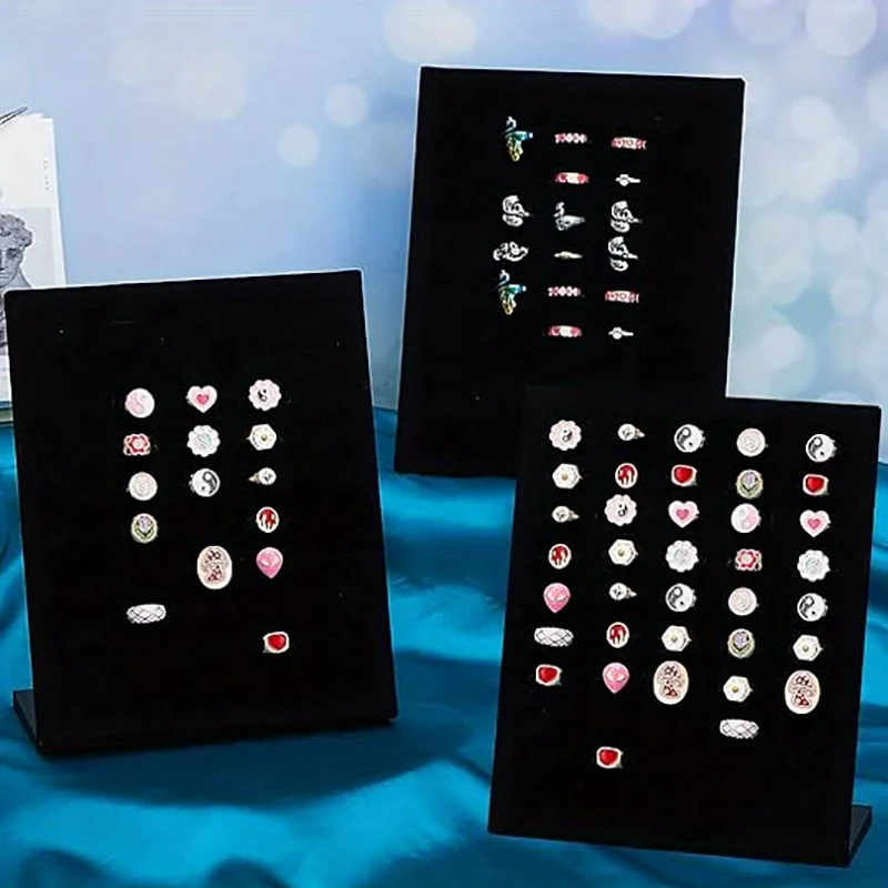 50 Slot Ring Display Rack, Velvet Earring Display Rack, Earring Display Board Display, Durable Jewelry Tray Rack