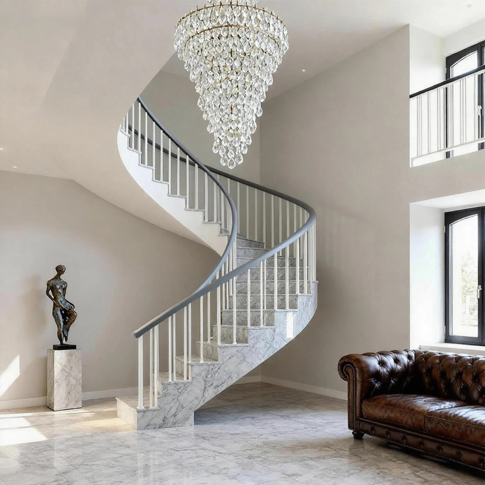 32,8 Fuß Treppengeländer-Kantenschutz, staubdichte Griffleistenabdeckung für Treppen im Innen- und Außenbereich, für Häuser und Büros – Detail 14