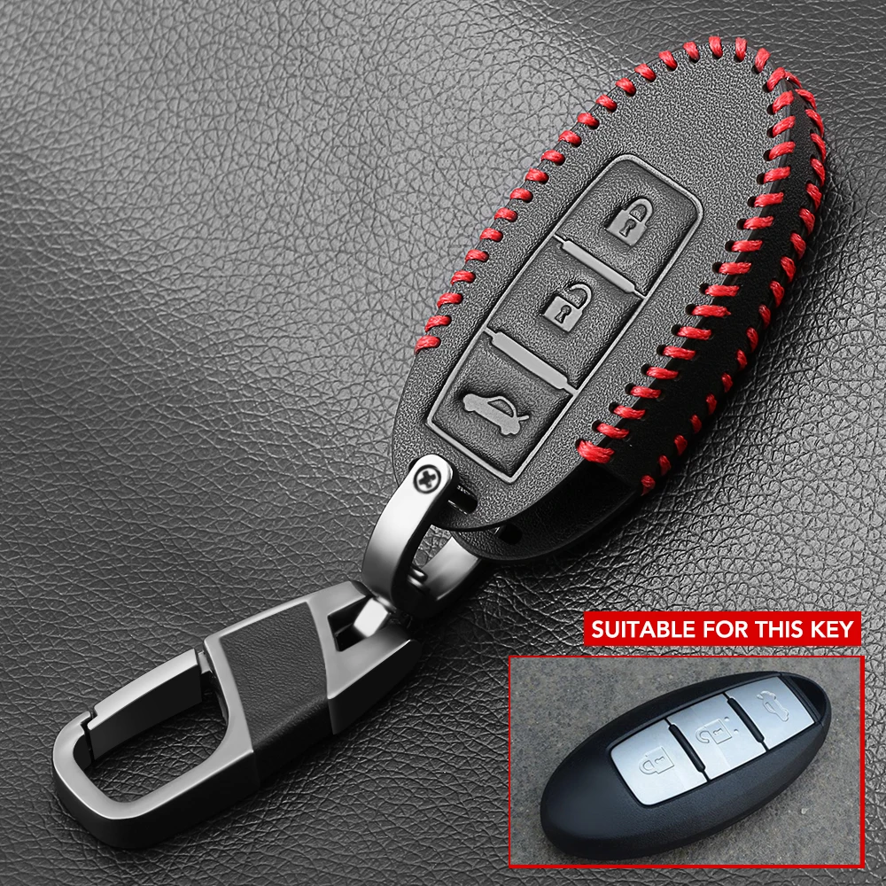 New Design Leather Car Remote Key Cover Case for Nissan Qashqai J10 J11 X-Trail t31 t32 kicks Tiida Pathfinder Murano Note Juke key case key case cover remote control case cover