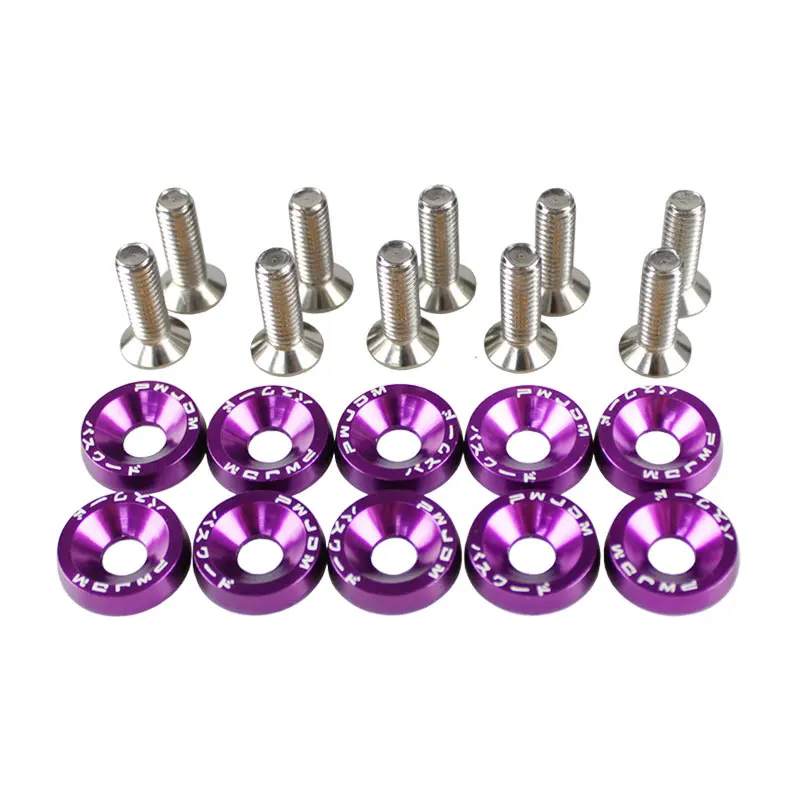 Auto Accessories Washer License Plate Bolts 10PCS