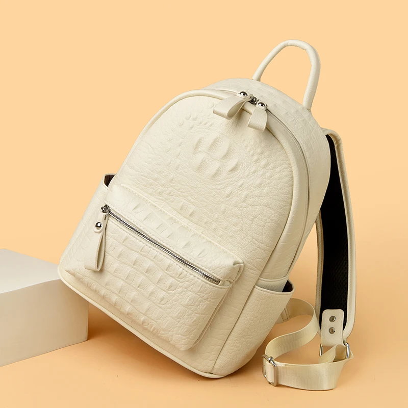 Women Small Pu Leather Backpacks 2026 New Korean Fashion Luxury Multi-pockets Backpack Student School Bag Back Packs 6