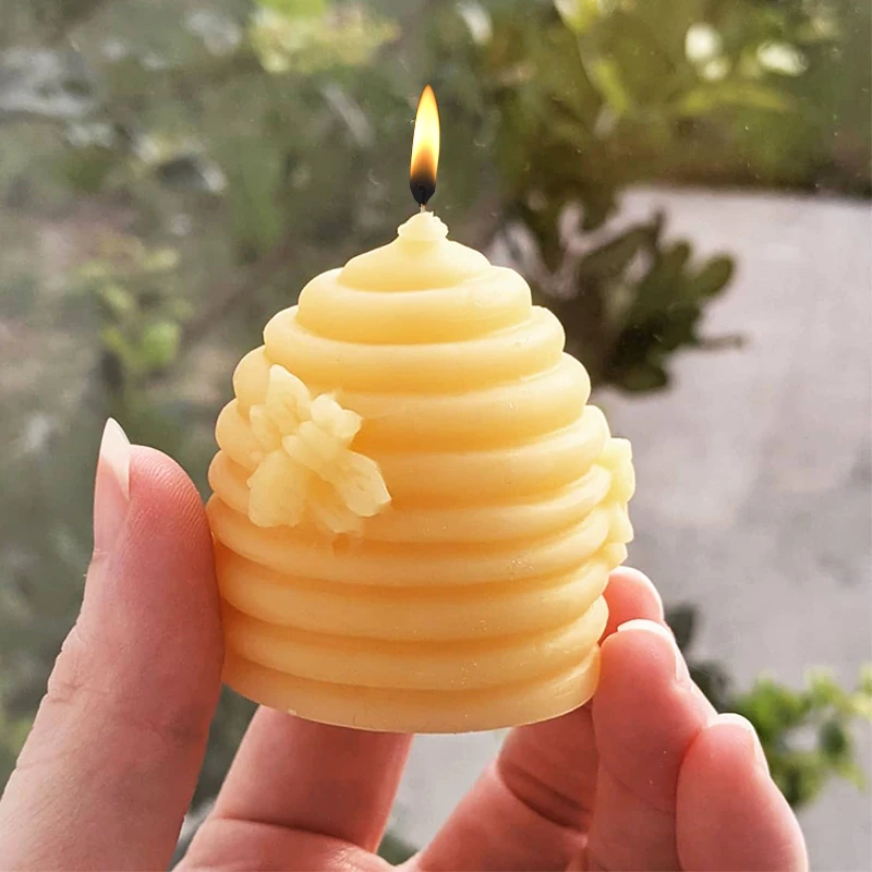Bee Honeycomb Silicone Mold for DIY Scented Candle Soap Making Wax Mould Plaster Resin Craft Molds Supplies Home Art Decoration