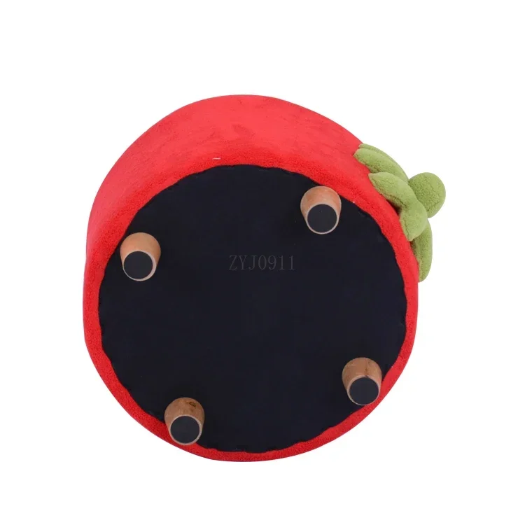 *S Strawberry Kids Stool Cute Plush Kids Sofa Comfortable Warm Stylish Furniture For Kindergarten Bedroom
