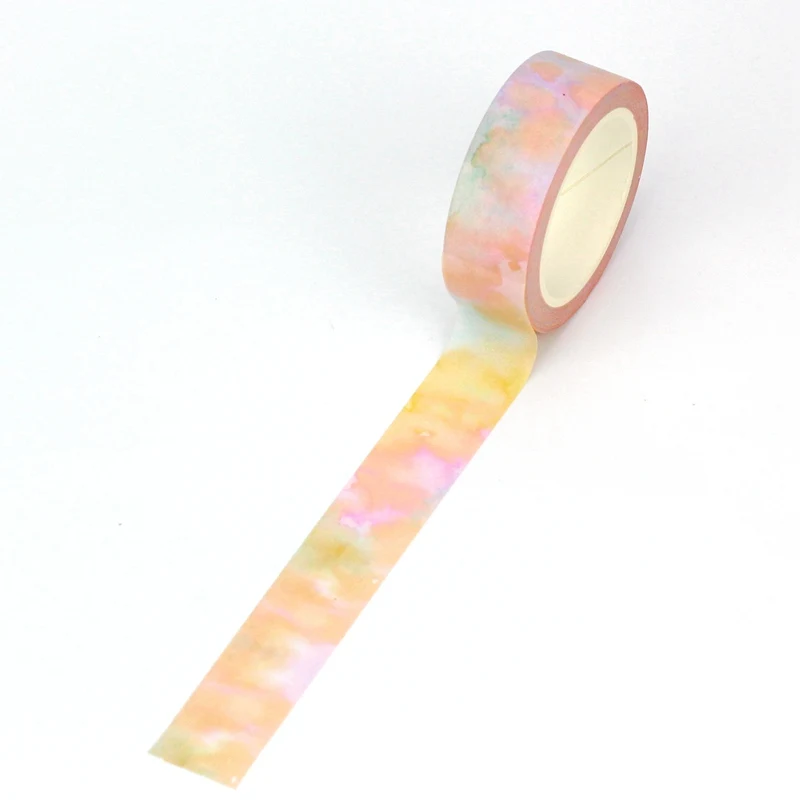 NEW 1PC 10M Deco Watercolor Colorful Sky Washi Tape for Scrapbooking Planner Stickers Adhesive Masking Tape Cute Stationery 3