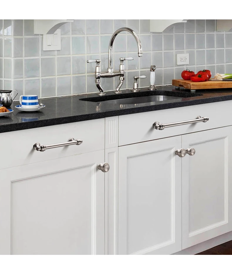 YONFIA 3644BB Brushed Brass Kitchen Cabinet Handles Knob Zinc Alloy Furniture Drawer Handle Wardrobe Closet Pull Handle Gold