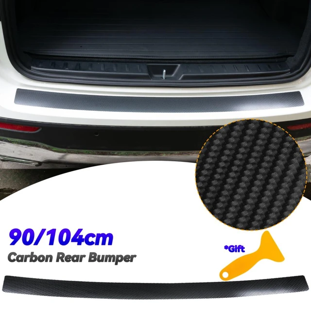 90/104cm 4d Kohle faser Auto Heck koffer Kofferraum kante Stoßstange  Aufkleber Schutz Schutz Schweller Anti