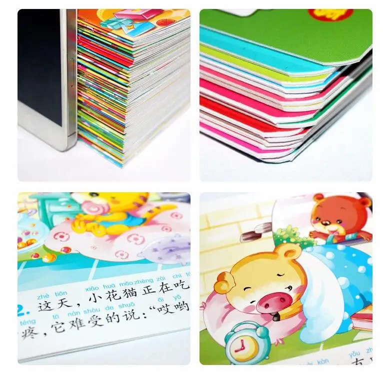 Chinese Story kids Book Audio track Pinyin Pictures learn Chinese Books Kids Baby/comic/mi book Age 0-3 60PC/Lot