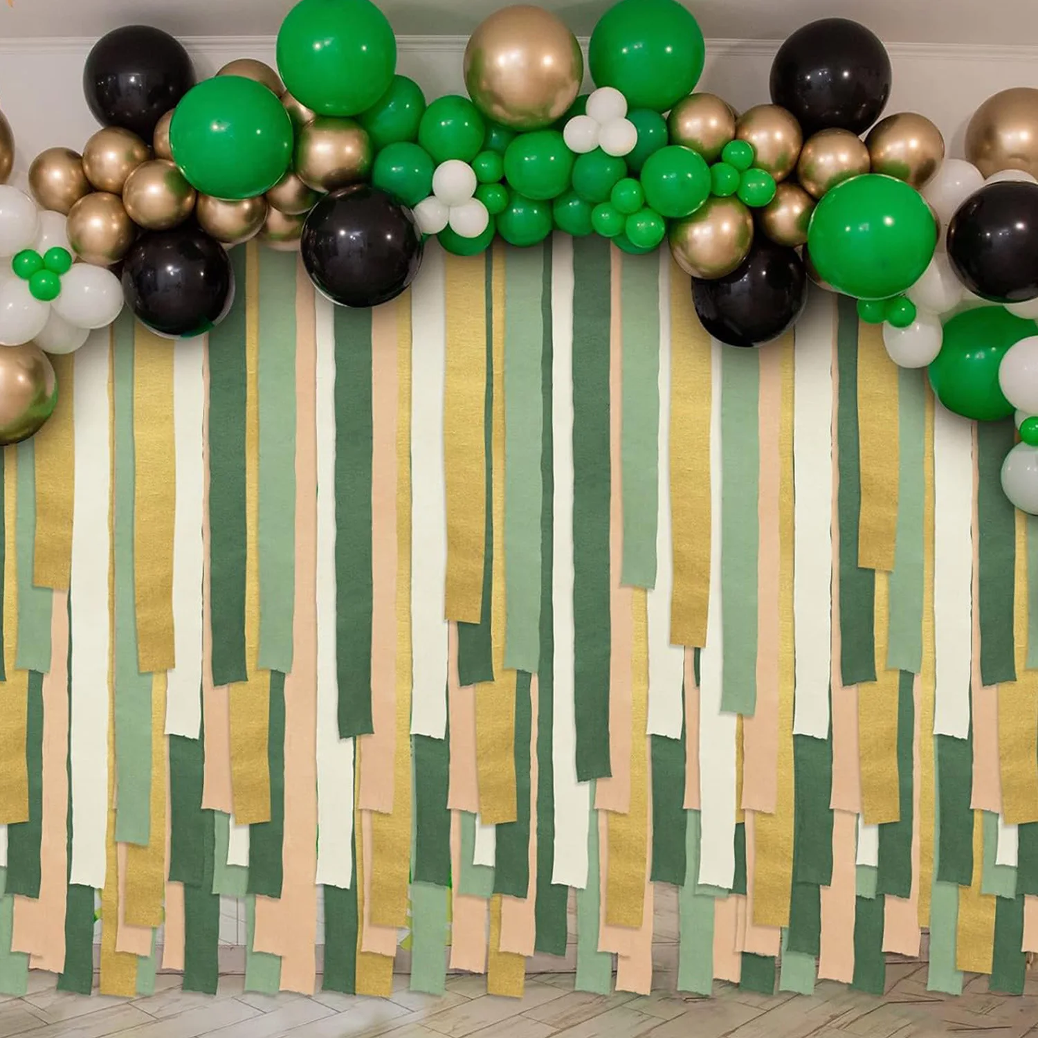 Crepe Paper Green 5 Rollen à 4,5 Cm X 25 M, Crepe  Produktbild-Vorschau 2