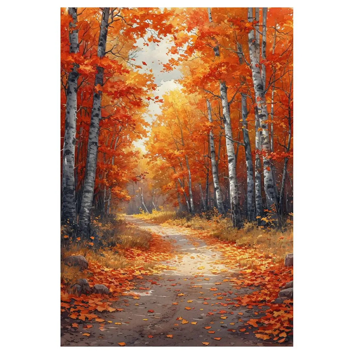 Herbstlandschaft Kreuzstich-Set DIY 11CT/14CT Stickerei Öko-Baumwollfaden Bastelzubehör Handwerk