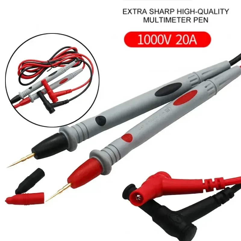 

1 Pair Universal Probe Test Mengarah Pin Untuk Digital Multimeter Ujung Jarum Meter Multi Meter Tester Memimpin Probe Kabel 20A