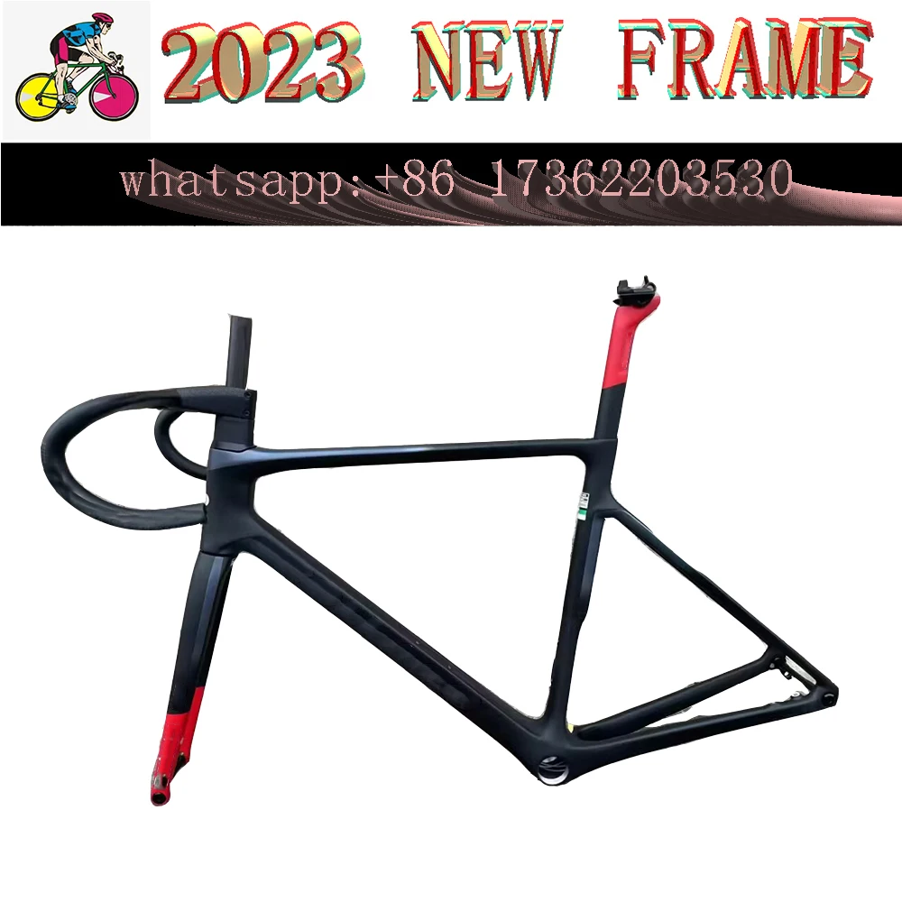 Bicycle Frame Newest V4rs carbon frameset ud T1000 disc brakes handlebar