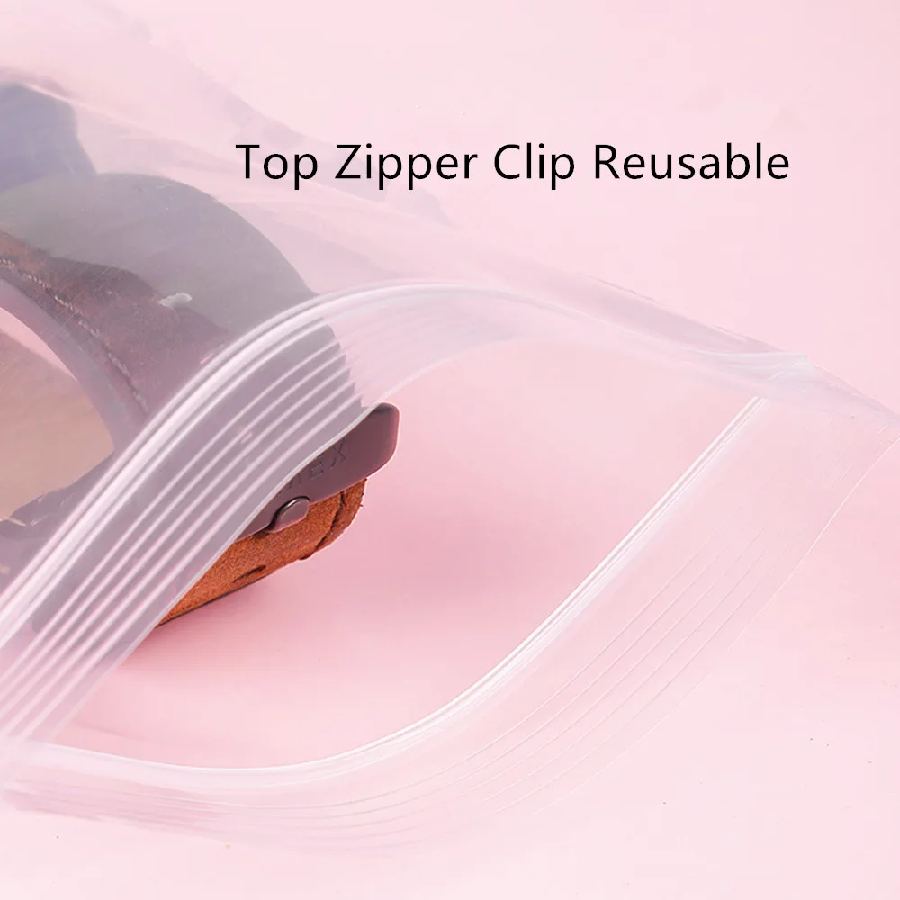 Zip Lock Bag Extra Thick 100pcs Clear PE Small Plastic Packing-bags Zipper Self Sealing Jewelry Bead Packaging Seasoning Pouch