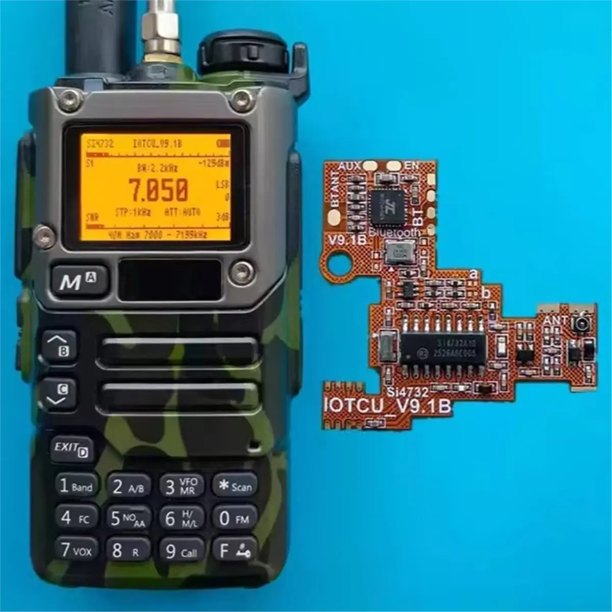 UV-K6 V1/V3 FULL-Si4732 HF 블루투스 보드용 DT75BG IOTCU V9.1B 단파 블루투스 보드