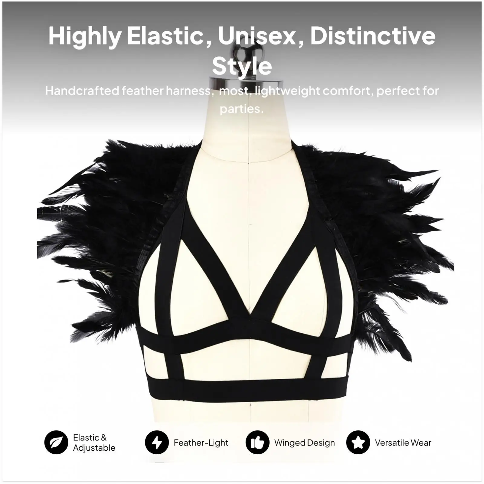 Bodies Harness Bra Halloween Harness Costume Hollow Out Tops for Nightclub