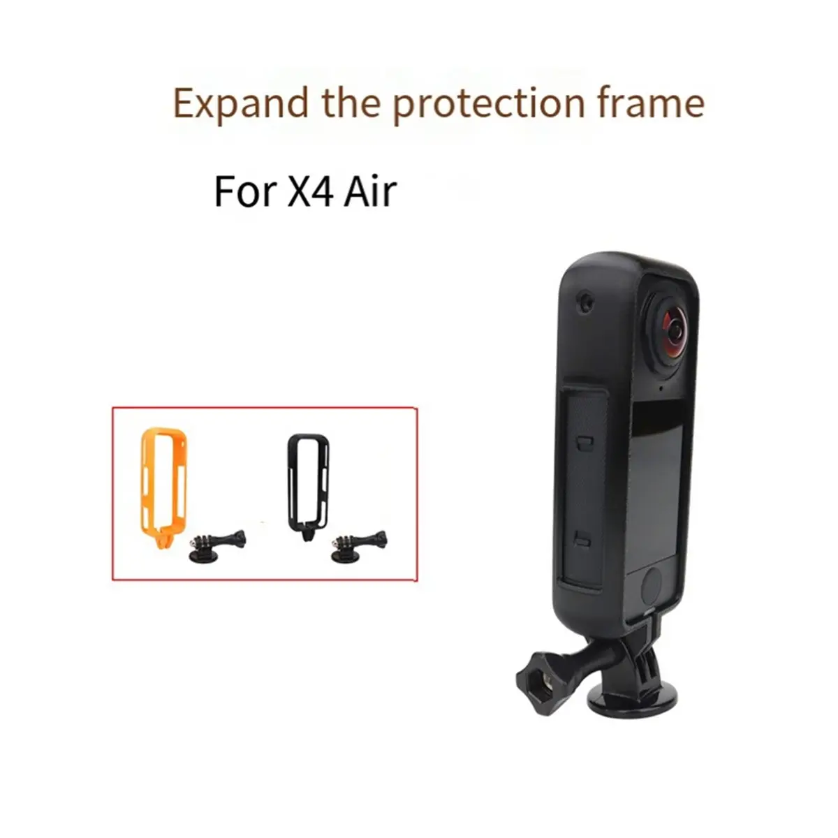 Insta360 X4 AIR 카메라용 N05R 확장 보호 프레임, 낙하 방지 액션 카메라 프레임, 카메라 마운트 액세서리, 오렌지
