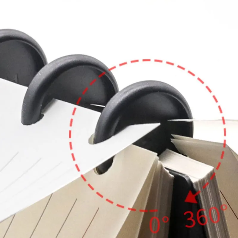 50pcs Plastic Disc Binding Discbound Notebook Mushroom Hole Planner Loose-Leaf Ring Book Buckle Hoop Office School Stationery