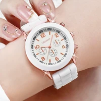 4PCS Fashion Women's Watches Casual Silicone Band Analog Quartz Watch Set（Without Box） - Image 3