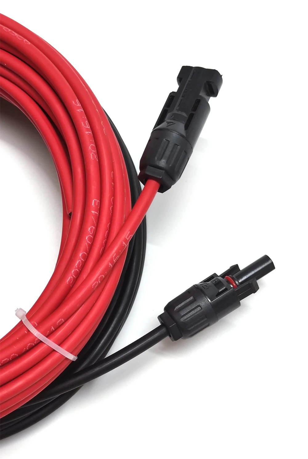 Solar Panel Extension Cable 6/4/2.5/1.5mm2 10/12/14/16AWG Black and Red Tinned-Copper Wire with Solar PV Cable Connectors