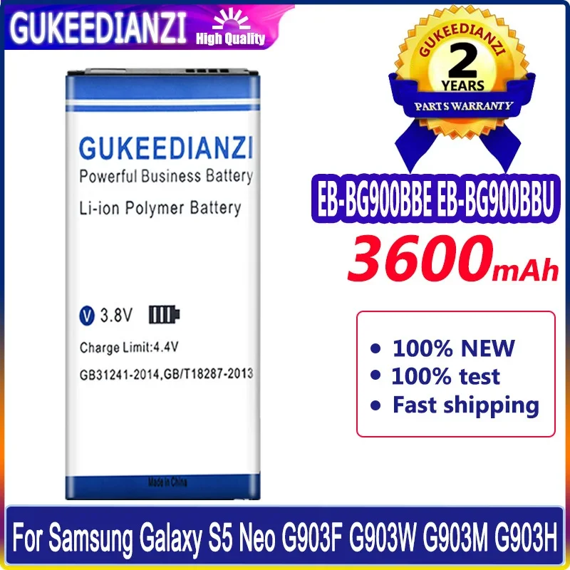 Gukeedianzi Batteria Di Ricambio 3600Mah Per Samsung Galaxy S5 S5 900 G900F/S/I G900H 9008V 9006V 9008W Batteria