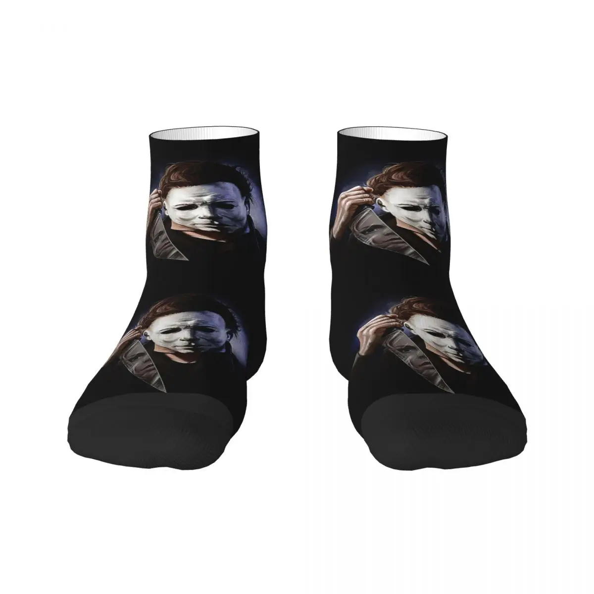 

Funny Men's Michael Myers Halloween Killer Dress Socks Unisex Breathbale Warm 3D Print Horror Movie Crew Socks