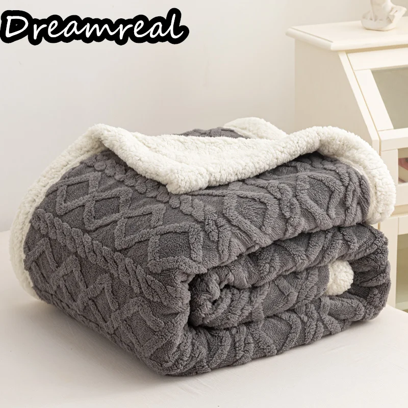 

Dreamreal 3D Plaid Warm Bed Blanket Fluffy Soft Thich Throw Blankets for Kids Adults Queen King Beds Cover Bedspread On The Bed