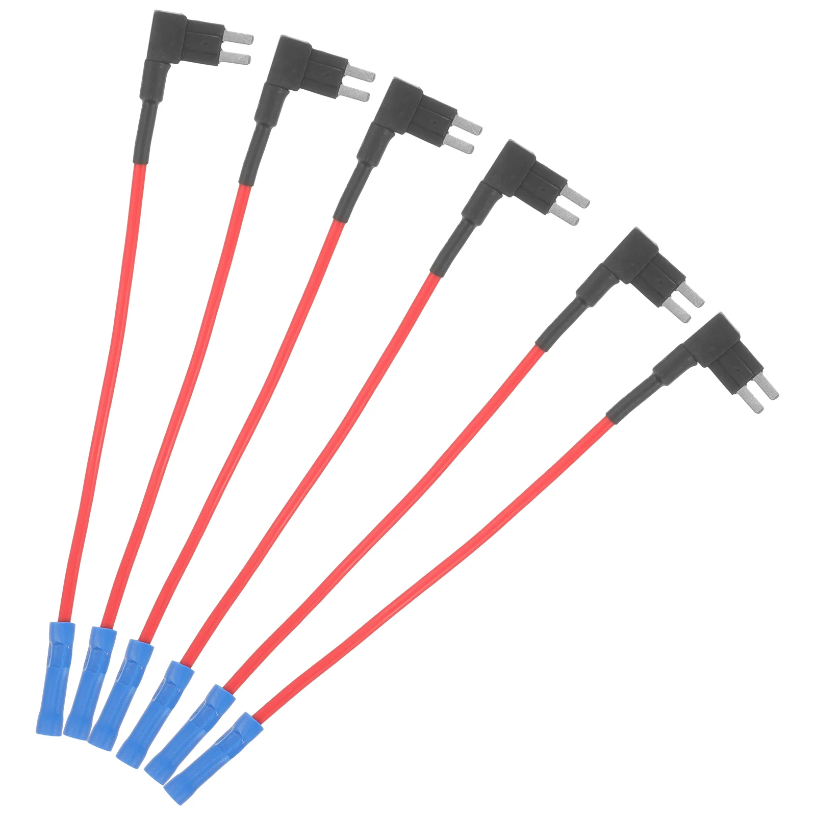 

6 Pcs Car Fuse Box Adapter Outlet Inline Blade Holder Automotive Circuit Micro2 Tap Embedded Copper Rubber