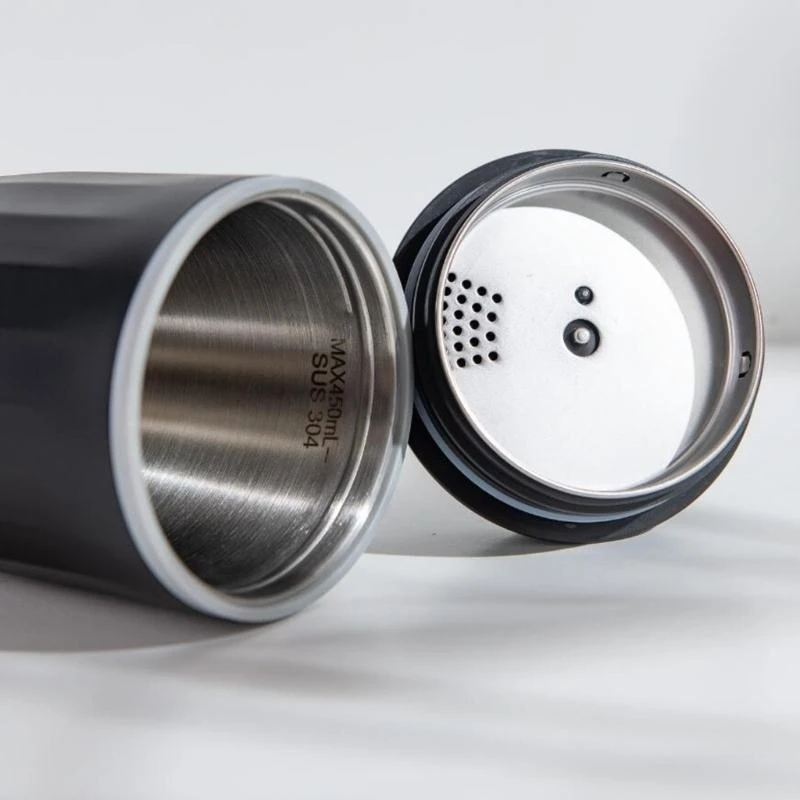 캠핑 여행을 위한 T5UB 304 스테인레스 스틸 차량 가열 머그잔 500ml 용량 12V/24V