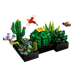 590 - Piece Succulent Plant Building Blocks Set - Creative Desktop Ornament & Gift Idea (No Box)