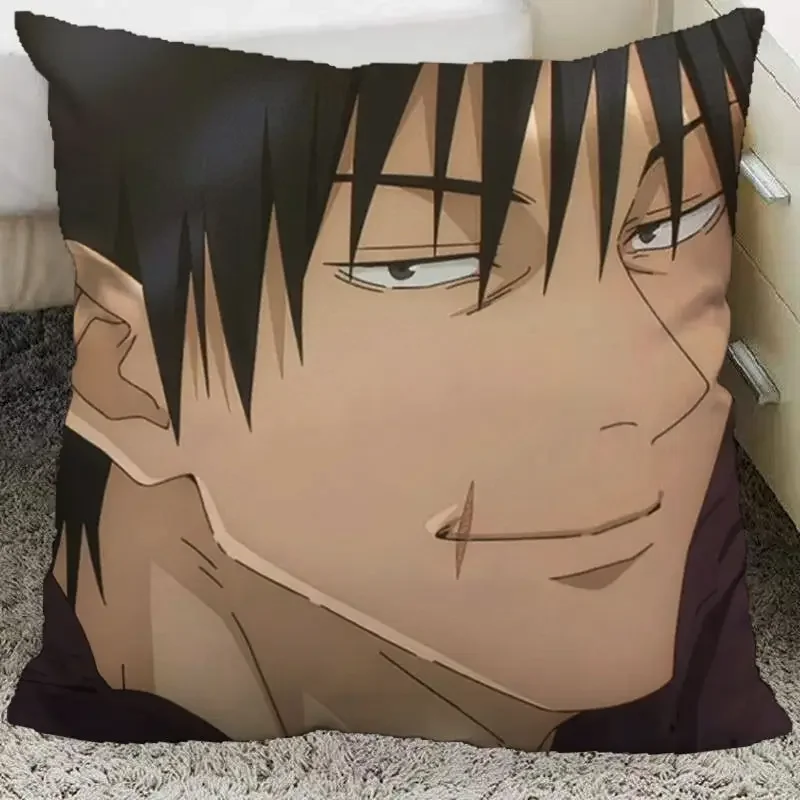 Anime Jujutsu Kaisen Toji Fushiguro Pillow and Pillowcase Double Sided Pattern Throw Pillows 40x40cm 4