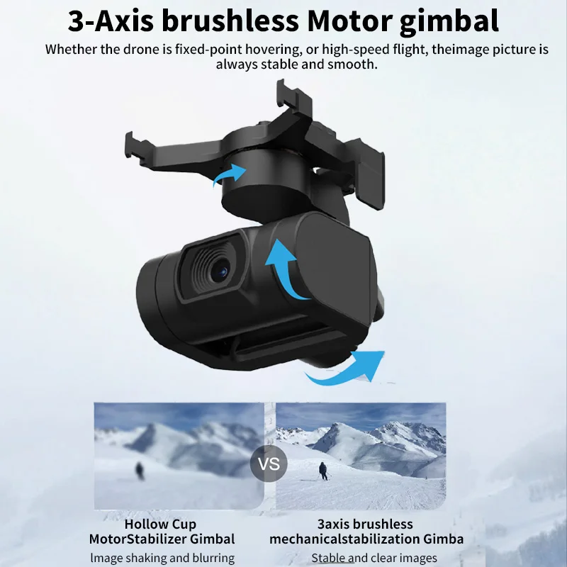B5 Mini Drone 4K HD Camera 3-Axis Gimbal Brushless RC Quadcopter GPS 3KM 26 Mins Flight Remote Control Drones RC Helicopter 3