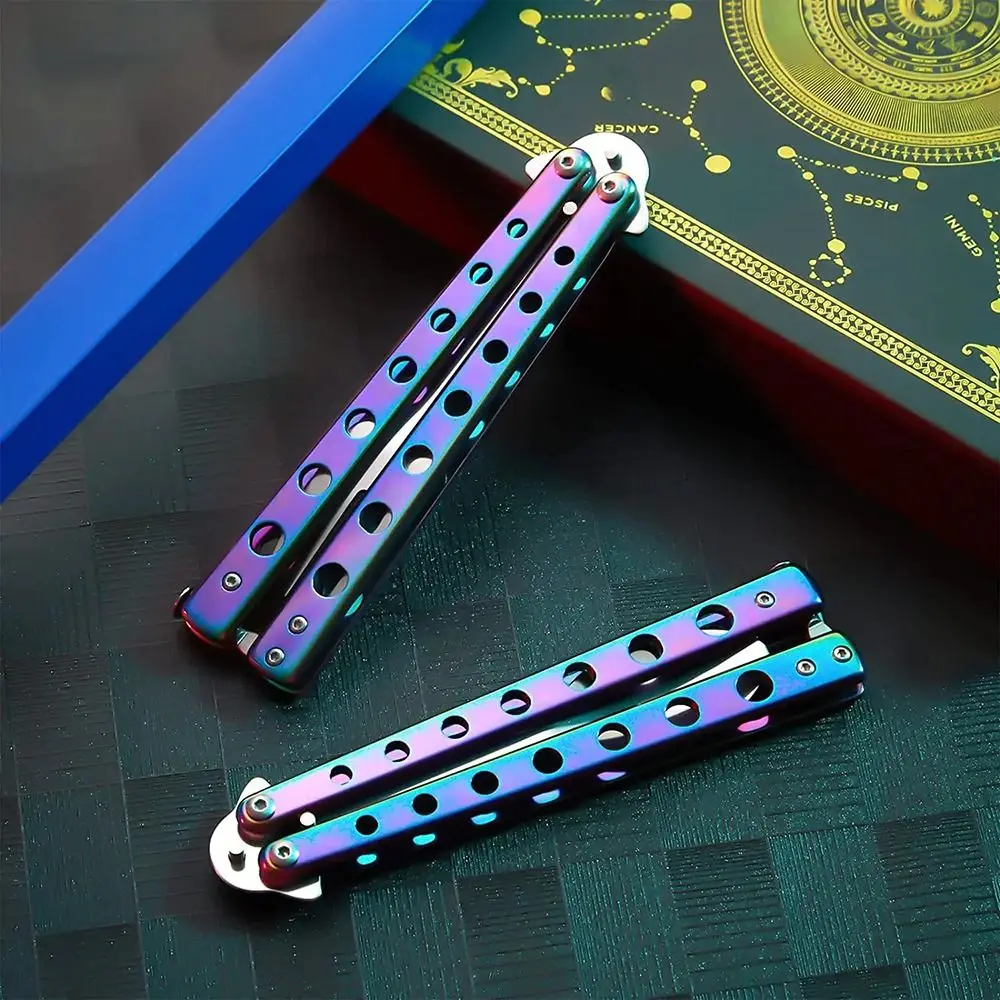 Butterfly Folding Spoon Fork Balisong Training Spoon Fork Butterfly Trainer Outdoor Camping Tableware Kitchen Tool