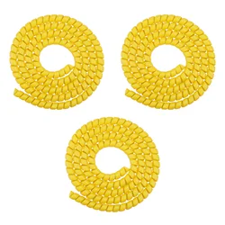 Universal Electric Scooter Cable Protection Cover - 1.3m Durable Line Protector for Enhanced Safety and Style (3PCS Yellow)