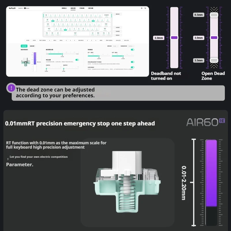 NuPhy Air60 HE 기계식 키보드 드워프 마그네틱 스위치 8K 리턴 웹 드라이버 RT E-스포츠 게임용 키보드 맞춤형 PC 액세서리